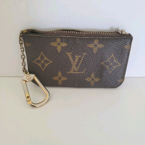 Authentic Louis Vuitton Vintage Monogram Card Key Case Brown Small Zippy Wallet - Picture 2 of 9
